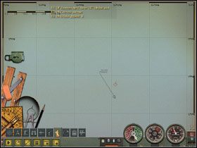Szybko udajemy się na Stanowisko Map Nawigacyjnych i sprawdzamy położenie kontaktu - Conwoy attack (1) | Submarine School w Silent Hunter 4 - Silent Hunter 4: Wolves of the Pacific - poradnik do gry