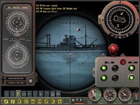 Zmiana kursu - ustawienie okrętu podwodnego do oddania salwy rufowymi wyrzutniami torpedowymi. Wykonane. - Conwoy attack (2) | Submarine School w Silent Hunter 4 - Silent Hunter 4: Wolves of the Pacific - poradnik do gry