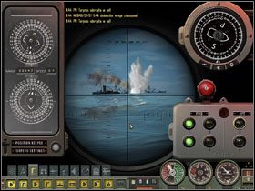 Pierwsza w celu, tankowiec ciężko uszkodzony nie chce jednak zatonąć. - Conwoy attack (2) | Submarine School w Silent Hunter 4 - Silent Hunter 4: Wolves of the Pacific - poradnik do gry