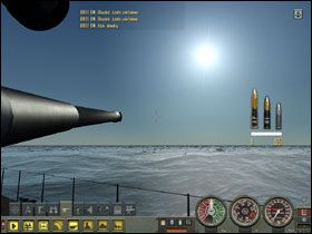 Widok ze stanowiska amunicyjnego działa pokładowego kal - Uzbrojenie i osprzęt okrętu podwodnego (2) | Zbrojownia w Silent Hunter 4 - Silent Hunter 4: Wolves of the Pacific - poradnik do gry