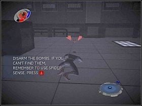 W następnym pomieszczeniu podejdź do ściany [1] i wciśnij 