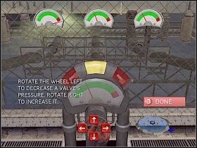 Kiedy ich załatwisz spójrz w lewą stronę, gdzie znajdziesz trzy duże mechanizmy z pokrętłem [1] - Part 4 - Caryles Plan - Mad Bomber - Spider-Man 3: The Game - poradnik do gry