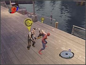 Jeśli chcesz się zmierzyć z tą misją, udaj się na pobliską przystań [1] - Part 1 - Catch of the Day - Apocalypse - Spider-Man 3: The Game - poradnik do gry