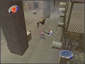 W pomieszczeniu, do którego dotrzesz, rozpraw się z ze sporą grupą przeciwników [1] - Part 2 - Bomb Shelter - Apocalypse - Spider-Man 3: The Game - poradnik do gry