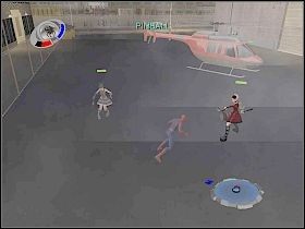 Po walce dwie z nich wsiądą do śmigłowca i zaczną odlatywać - Part 2 - Bear Necessity - Arsenic Candy - Spider-Man 3: The Game - poradnik do gry