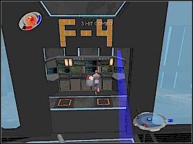 Następnie skieruj się do pierwszego pokoju z komputerami [1] , który znajdziesz przy jednej ze ścian - Part 1 - Scorpion Unleashed - Scorpion - Spider-Man 3: The Game - poradnik do gry