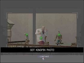 Kiedy animowana scenka dobiegnie do końca, stań naprzeciwko trójki bandytów i zrób im zdjęcie [1] - Part 1 - The War on Gangs Has Been Won - Kingpin - Spider-Man 3: The Game - poradnik do gry