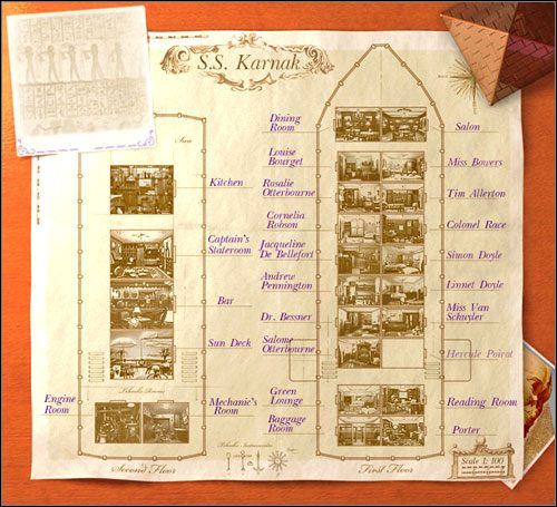 Tak oto prezentuje się pokład wycieczkowego statku Karnak, na którym przyjdzie ci prowadzić śledztwo - Poradnik do gry - Przygotowanie do śledztwa - Agatha Christies Death on the Nile - poradnik do gry