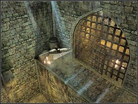 Jeśli chcesz, możesz zniszczyć znajdujące się tu przedmioty, choć tak na dobrą sprawę jakiś obiekt mogą jedynie skrywać: skrzynia znajdująca się na lewo od celi (#1) lub niewielka beczka, stojąca po prawej stronie - Misja 1 - Prison Fortress (1) | Solucja Piraci z Karaibów Na Krańcu Świata - Piraci z Karaibów: Na Krańcu Świata - poradnik do gry