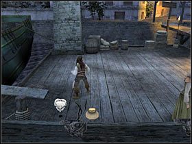 Skieruj się dalej w lewo, przebiegając po wąskiej kładce (#1) - Misja 5 - Tortuga (1) | Solucja Piraci z Karaibów Na Krańcu Świata - Piraci z Karaibów: Na Krańcu Świata - poradnik do gry