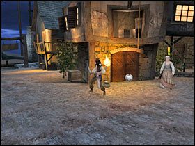 Spróbuj zbadać teraz lewą część placu - Misja 5 - Tortuga (1) | Solucja Piraci z Karaibów Na Krańcu Świata - Piraci z Karaibów: Na Krańcu Świata - poradnik do gry