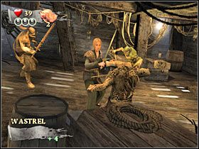 Po pokonaniu wszystkich potworów będziesz musiał wrócić się do lewej części pomieszczenia - Misja 10 - Sea Battle (3) | Solucja Piraci z Karaibów Na Krańcu Świata - Piraci z Karaibów: Na Krańcu Świata - poradnik do gry