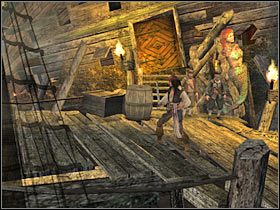 Gdy tylko zbliżysz się do nieco większej bramy, załączy się krótka scenka przerywnikowa (#1) - Misja 11 - Shipwreck City (1) | Solucja Piraci z Karaibów Na Krańcu Świata - Piraci z Karaibów: Na Krańcu Świata - poradnik do gry