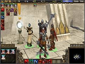 Cofnij się do Sal Wiedzy, aby poznać koordynaty Siedmiogrodu (misja: Do Skjadira ) - OKRĘT-MIASTO cz.3 - SpellForce 2: Władca Smoków - poradnik do gry