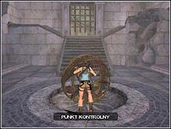 Opuść teraz dźwignię mechanizmu - otworzą się wrota obok - 06. Świątynia św. Franciszka (1) | Grecja w Tomb Raider Anniversary - Tomb Raider: Anniversary - poradnik do gry