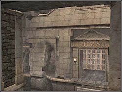 Zwieś się z krawędzi niszy po prawej stronie przycisku i wędruj w prawo na rękach skacząc z występu na występ - 06. Świątynia św. Franciszka (2) | Grecja w Tomb Raider Anniversary - Tomb Raider: Anniversary - poradnik do gry