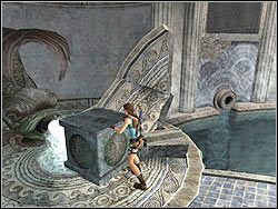 Po osiągnięciu wierzchołka idź lewym mostkiem do wnęki z rzeźbioną rybą - 06. Świątynia św. Franciszka (4) | Grecja w Tomb Raider Anniversary - Tomb Raider: Anniversary - poradnik do gry