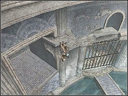 Z niszy wybij się na prawo najpierw na jeden, a zaraz potem na drugi występ - 06. Świątynia św. Franciszka (4) | Grecja w Tomb Raider Anniversary - Tomb Raider: Anniversary - poradnik do gry