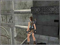 Zabierz z niszy dużą apteczkę i zlokalizuj dwa występy na sąsiedniej ścianie - 06. Świątynia św. Franciszka (5) | Grecja w Tomb Raider Anniversary - Tomb Raider: Anniversary - poradnik do gry