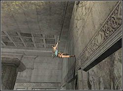 Skocz w lewo rzucając i zaczepiając linkę o obręcz - 06. Świątynia św. Franciszka (5) | Grecja w Tomb Raider Anniversary - Tomb Raider: Anniversary - poradnik do gry