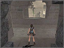 Skieruj się w prawo korytarzem, wyjdź przez dziurę w ścianie - 10. Świątynia Khamoon (1) | Egipt w Tomb Raider Anniversary - Tomb Raider: Anniversary - poradnik do gry