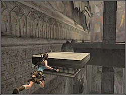 Teraz wychyl się do tyłu i oddaj skok na ruchomą, malutką platformę za plecami - 11. Obelisk Khamoon (1) | Egipt w Tomb Raider Anniversary - Tomb Raider: Anniversary - poradnik do gry