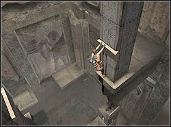 Dojdź na rękach do drugiej kolumny, zlokalizowanej bliżej środka sali - 11. Obelisk Khamoon (1) | Egipt w Tomb Raider Anniversary - Tomb Raider: Anniversary - poradnik do gry