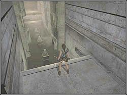 W dalszej części korytarza czeka na ciebie kolejna, o wiele trudniejsza pułapka - 11. Obelisk Khamoon (3) | Egipt w Tomb Raider Anniversary - Tomb Raider: Anniversary - poradnik do gry