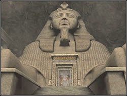 Po wyjściu z korytarza znajdziesz się na tyłach ogromnej lokacji, w której centralne miejsce zajmuje wielki, kamienny Sfinks - 12. Sanktuarium Dziecięcia (1) | Egipt w Tomb Raider Anniversary - Tomb Raider: Anniversary - poradnik do gry