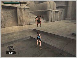 Wyjdź z komnaty, zeskocz z platformy do wody, po czym podpłyń pod otwarte przed chwilą przejście - 12. Sanktuarium Dziecięcia (3) | Egipt w Tomb Raider Anniversary - Tomb Raider: Anniversary - poradnik do gry