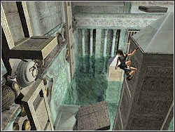 Wskocz na występ w świeżo wysuniętej z wody kolumnie - 12. Sanktuarium Dziecięcia (3) | Egipt w Tomb Raider Anniversary - Tomb Raider: Anniversary - poradnik do gry