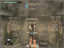 Nie możesz jeszcze skakać, bo drogę blokuje ci wielka, wisząca, kamienna rzeźba - 05. Grobowiec Qualopeca (3) | Peru w Tomb Raider Anniversary - Tomb Raider: Anniversary - poradnik do gry