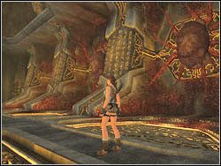 Podąż korytarzem w dół piramidy - 14. Wielka Piramida (1) | Zaginione Miasto w Tomb Raider Anniversary - Tomb Raider: Anniversary - poradnik do gry