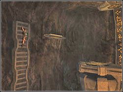 Wdrap się na szczyt drabiny, a następnie przeskocz w prawo na krawędź szczeliny w murze i od razu z niej wybij się do tyłu (ze szczeliny buchają co rusz gorące opary) - 14. Wielka Piramida (2) | Zaginione Miasto w Tomb Raider Anniversary - Tomb Raider: Anniversary - poradnik do gry