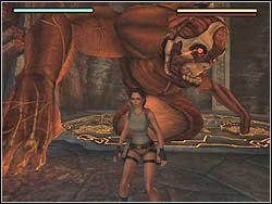 Walka z Gigantem z kokonu wiąże się z ciągłym uciekaniem spod jego ogromnych łapsk - Bossowie (2) | Przeciwnicy w Tomb Raider Anniversary - Tomb Raider: Anniversary - poradnik do gry