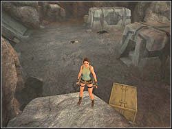 Idź na prawo, znajdziesz tam zielonkawą skrzynię - 13. Kopalnie Natli (3 | Zaginione Miasto w Tomb Raider Anniversary - Tomb Raider: Anniversary - poradnik do gry