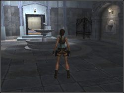 Udaj się do drzwi na parterze, na lewo od kominka - Posiadłość Croftów (3) | Trening w Tomb Raider Anniversary - Tomb Raider: Anniversary - poradnik do gry