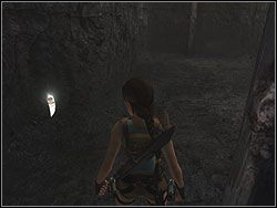 Stań po prawej stronie krawędzi zawaliska i z tego miejsca opuść się na dół - Poziom 05. Grobowiec Qualopeca | Sekrety w Tomb Raider Anniversary - Tomb Raider: Anniversary - poradnik do gry