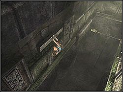W przerwie między jedną serią strzałek a drugą wybij się na wierzchołek słupa - Poziom 05. Grobowiec Qualopeca | Sekrety w Tomb Raider Anniversary - Tomb Raider: Anniversary - poradnik do gry