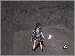 Z drabiny przeskocz na lewo na głowę Sfinksa - Poziom 10. Świątynia Khamoon (1) | Sekrety w Tomb Raider Anniversary - Tomb Raider: Anniversary - poradnik do gry