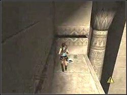 Z platformy wybij się na prawo na występ w ścianie - Poziom 11. Obelisk Khamoon (2) | Sekrety w Tomb Raider Anniversary - Tomb Raider: Anniversary - poradnik do gry