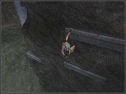 Popłyniesz razem z prądem pod ścianę z występami, których nie mogłaś wcześniej sięgnąć - Poziom 13. Kopalnie Natli (1) | Sekrety w Tomb Raider Anniversary - Tomb Raider: Anniversary - poradnik do gry