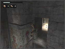 Przejdź w prawo za załom, po dotarciu do ściany opuść się niżej - Poziom 10. Świątynia Khamoon (2) | Sekrety w Tomb Raider Anniversary - Tomb Raider: Anniversary - poradnik do gry