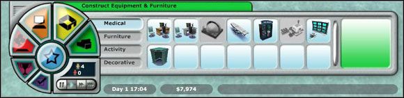 Tutaj znajdziecie kompletne wyposażenie do swojego szpitala - Menu użytkownika | Podstawy Hospital Tycoon - Hospital Tycoon - poradnik do gry