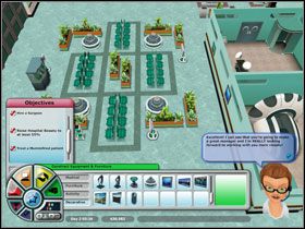 Aby upiększyć nieco swój szpital (#5), przejdź do działu dekoracje w trybie budowania - Seria 1, Poziom 2 | Story mode w Hospital Tycoon - Hospital Tycoon - poradnik do gry