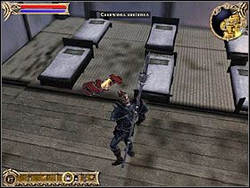 Przejdź na tył jego domostwa i podnieś leżącą tam czerwoną sukienkę - Ashos | Questy w Two Worlds - Two Worlds - poradnik do gry