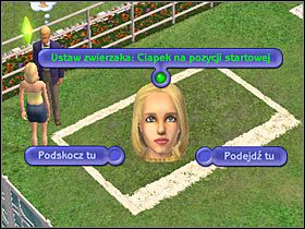 Podobnie jak w odbytej w poprzednim rozdziale sesji treningowej, musisz kliknąć na pierwszej przeszkodzie i wybierać akcję Każ zwierzakowi: Ciapek wykonać pokaz (#1) - Rozdział 6 - Miejscowe zawody psów (2) | Psie zawody - The Sims: Historie ze świata zwierząt - poradnik do gry