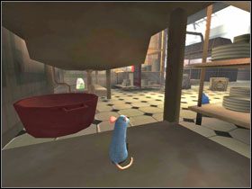 Na półce po prawej znajdziesz łyżkę - Little Chef - Big Kitchen (1) | Solucja Ratatuj - Ratatuj - poradnik do gry