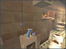 Katapultą dostaniesz się na pochłaniacz kuchenny, na końcu którego znajdziesz butelkę z mydłem #1 - Little Chef - Big Kitchen (3) | Solucja Ratatuj - Ratatuj - poradnik do gry