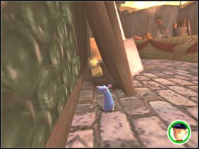 Gdy znajdziesz się już na górze #1 będziesz musiał przejść po sznurku na kolejny stolik - The City Market (2) | Solucja Ratatuj - Ratatuj - poradnik do gry